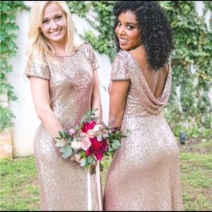 Revelry Rose Gold Chloe Sequin Dress